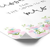 花柄のキスの数を当てろ！ ブライダルシャワーゲーム ポ ポスター (角)