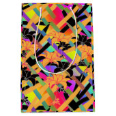 花柄のギフトバッグ ミディアムペーパーバッグ (正面)