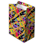 花柄のギフトバッグ ミディアムペーパーバッグ (裏面アングル)