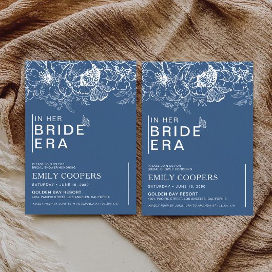 花柄のシノワズリーブライダルシャワー招待状 招待状