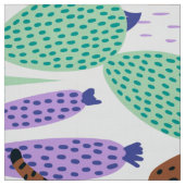 花柄のジャングルの葉猫たち ファブリック (見本)