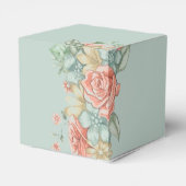 花柄のティーカップ 上品な オーダーメイドの感謝メッセージ フェイバーボックス (裏面サイド)