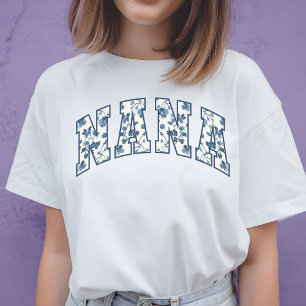 花柄のナナシャツ、祖母への誕生日プレゼント Tシャツ