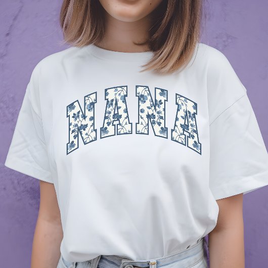 花柄のナナシャツ、祖母への誕生日プレゼント Tシャツ