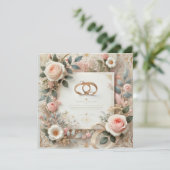 花柄のパターン シーズンカード (スタンド正面)