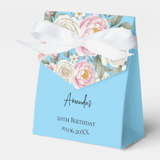 花柄のパーソナライズされた誕生日ギフトボックス フェイバーボックス