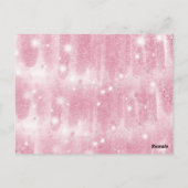 花柄のピンクのドレス 15歳の誕生日 クインセアニエラ ポストカード (裏面)