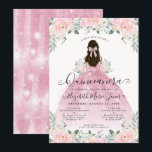 花柄のピンクのドレス 15歳の誕生日 クイーンセニョーラ 招待状<br><div class="desc">花柄のピンクのドレス 15歳の誕生日 クイーンセニョーラ への招待</div>