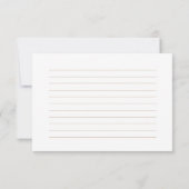 花柄のピンクのブライダルシャワーレシピカード 招待状 (裏面)