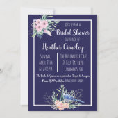 花柄のブルージェイ　ウェディングシャワーの招待状 招待状 (正面)