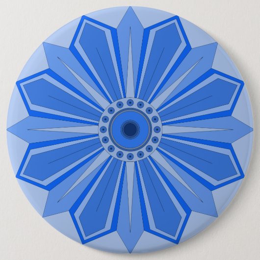 花柄のボタン 缶バッジ (正面)