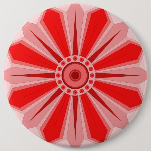 花柄のボタン 缶バッジ (正面)