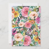 花柄のメイソンジャー 結婚前お披露目 招待状 (裏面)