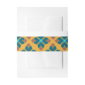 花柄のリボン 招待状ベリーバンド (正面例)