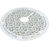 花柄のルスティックファームハウスオーダーメイドクリスマス ブラッシュドポリエステルツリースカート (アングル)