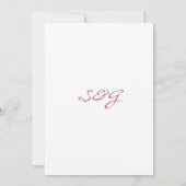 花柄のレトロなピンクとソフトグレイのウェディング招待状 招待状 (裏面)