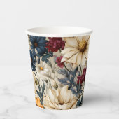 花柄のワイルドフラワーモダン 紙コップ (正面)
