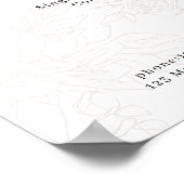 花柄の価格表ポスター ポスター (角)