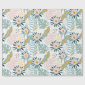 花柄の包装紙 ラッピングペーパー (フラット)