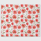 花柄の包装紙 ラッピングペーパー (フラット)