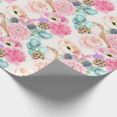 花柄の包装紙 ラッピングペーパー (角)