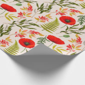 花柄の包装紙 ラッピングペーパー (角)