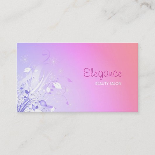 花柄の名刺 名刺 (正面)