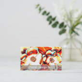 花柄の名刺 名刺 (スタンド正面)