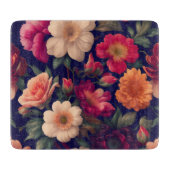 花柄の壁紙 カッティングボード (正面)