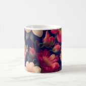 花柄の壁紙 コーヒーマグカップ (中央)