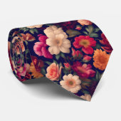 花柄の壁紙 ネクタイ (ロール)