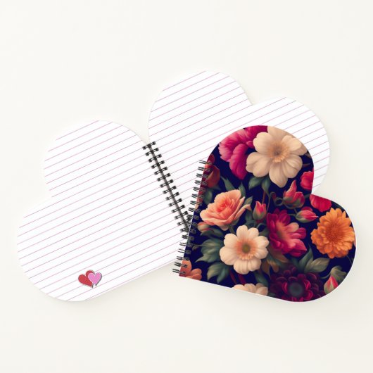 花柄の壁紙 ノートブック (内部)