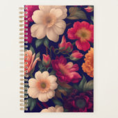 花柄の壁紙 プランナー手帳 (正面)