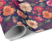 花柄の壁紙 ラッピングペーパー (ロールコーナー)