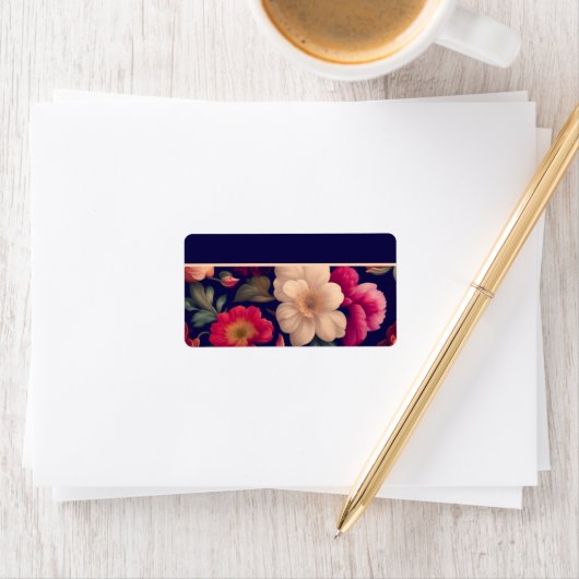 花柄の壁紙 ラベル (インサイチュ)