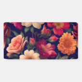 花柄の壁紙 横断幕 (横)