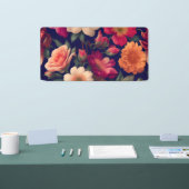 花柄の壁紙 横断幕 (トレードショー)