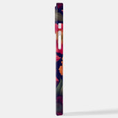 花柄の壁紙 iPhoneケース (左側面)