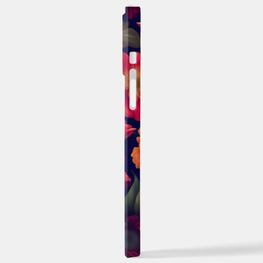 花柄の壁紙 iPhoneケース (左側面)