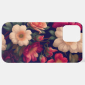 花柄の壁紙 iPhoneケース (裏面横)