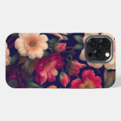 花柄の壁紙 iPhoneケース (裏面横)