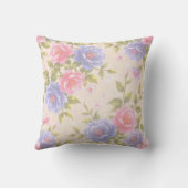 花柄の多い枕。 クッション (裏面)