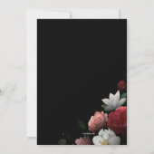 花柄の夢のブライダルシャワーの招待状 招待状 (裏面)