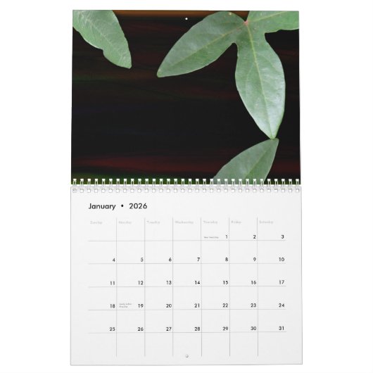 花柄の夢2009年 カレンダー (1月 2026)