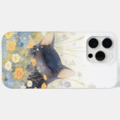 花柄の子猫ベッド Case-Mate iPhoneケース (裏面 (横))