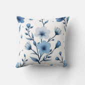 花柄の屋外用スロー枕 クッション (裏面)