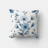 花柄の屋外用スロー枕 クッション (正面)