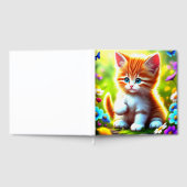花柄の幻想世界のアートに登場する愛らしいトラ猫P ゲストブック (全面)
