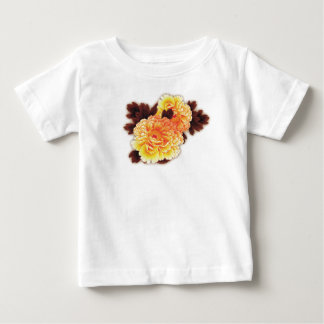 花柄の幼児用Tシャツ 名前カスタム ベビーTシャツ