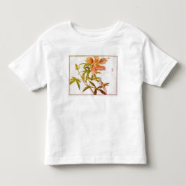 花柄の幼児用Tシャツ　名前入りカスタム トドラーTシャツ